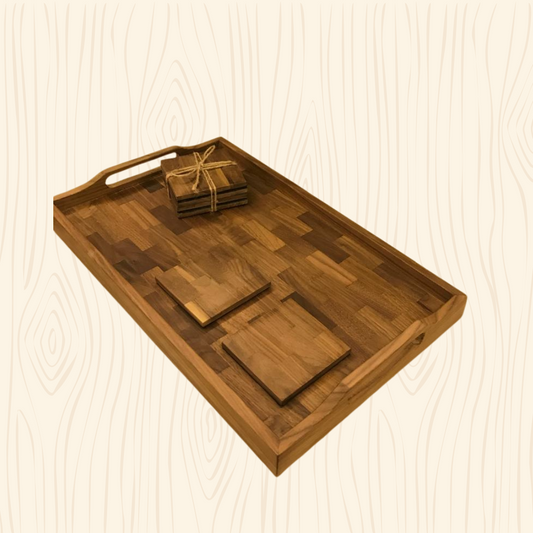 Brick wooden tray