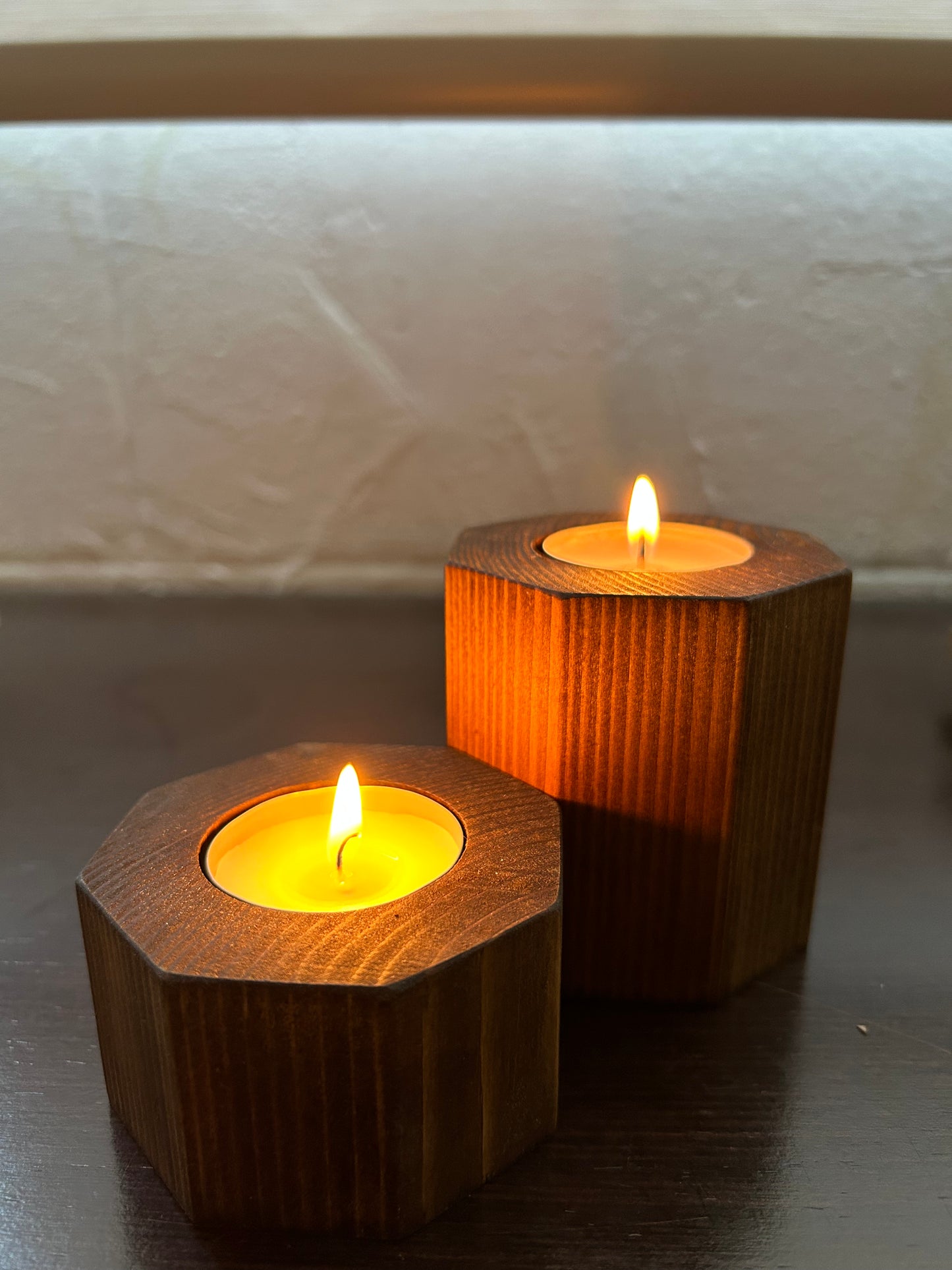 Hexagon Candle Holders (set of 2)